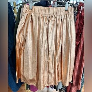 Moulinette Soeurs Metallic Rose Gold Skirt